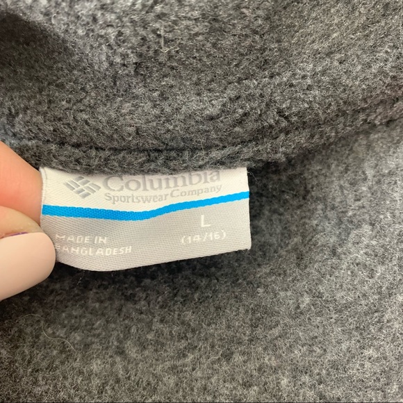 Columbia Red and Gray Polyester Thermal Full Zip Mock Neck Fleece Size L - Picture 2 of 7